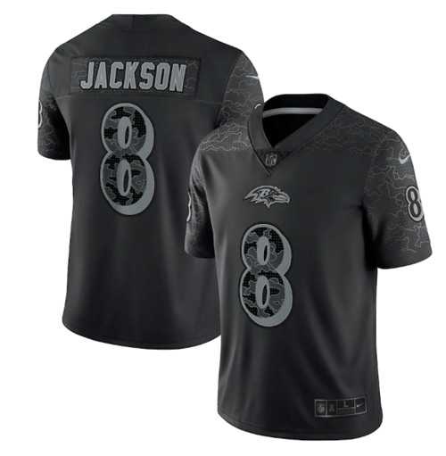 Men's Baltimore Ravens #8 Lamar Jackson Black Reflective Limited Stitched Football Jersey,We sell and wholesale Men's Baltimore Ravens #8 Lamar Jackson Black Reflective Limited Stitched Football Jersey on line form chian!